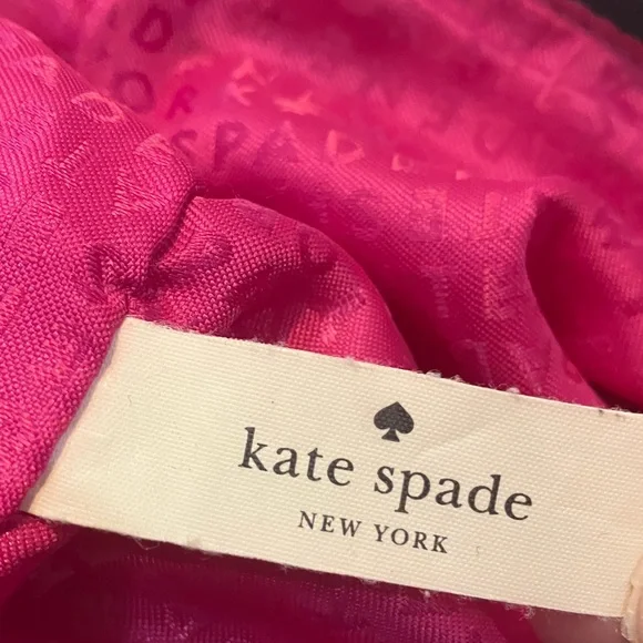 Kate Spade Kennedy Park Sophie Black Nylon Tote with Tan Handles- EUC - Picture 8 of 9